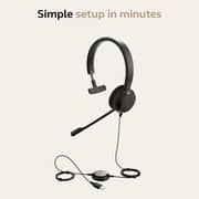 Jabra Evolve 20 Mono MS Wired Over Ear Headset Black