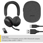 Jabra Evolve2 75 Wireless Over Ear Headset Black