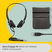 Jabra Engage 40 Stereo Wired On Ear Headset Black