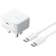 Baseus Palm Fast Charging USB-C Wall Charger With Cable Moon White - P1011160E213-Z2