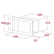 Teka Neo Series Built-in Mechanical Microwave Oven 20L - MB 6200 BI SS 