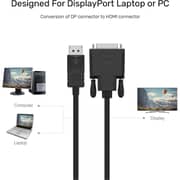 Unitek PVC DisplayPort To DVI Male Cable 1.8m Black - Y-5118BA
