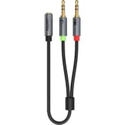Unitek 2 Male To Female Aux Audio Cable 0.2m Grey - Y-C957ABK