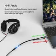 Unitek 2 Male To Female Aux Audio Cable 0.2m Grey - Y-C957ABK