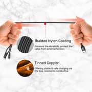 Unitek 3-in-1 USB To Lightning/USB-C/MicroUSB Cable 1.2m Black - C14049BK