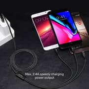 Unitek 3-in-1 USB To Lightning/USB-C/MicroUSB Cable 1.2m Black - C14049BK