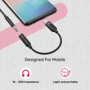 Unitek USB-C to 3.5mm Headphone Jack Adapter 11cm Black - M1204A