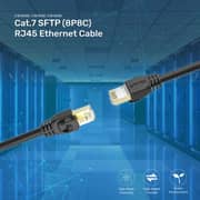 Unitek Cat 7 SFTP RJ45 Ethernet Cable 0.5m Black - C1808HBK
