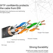 Unitek Cat 7 SFTP RJ45 Ethernet Cable 0.5m Black - C1808HBK