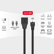 Unitek Cat 6 STP RJ45 Ethernet Extension Cable 2m Black - C1896BK-2M
