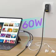 Unitek Fast USB-C To 3.5mm Audio Adapter With Charger Space Grey - M205A