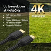 Unitek 4K@60Hz HDMI Cable 2m Black - C11079BK-2M