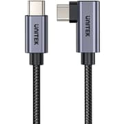 Unitek 90° L-Shape Brided USB-C Cable 2m Black - C14123BK-2M