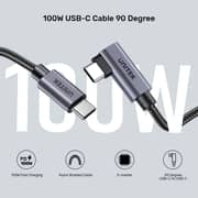 Unitek 90° L-Shape Brided USB-C Cable 3m Black - C14123BK-5M
