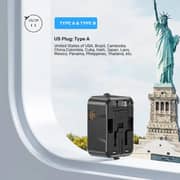 Unitek Universal Travel Adapter Black - P1120AB