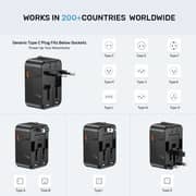 Unitek Universal Travel Adapter Black - P1120AB