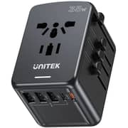 Unitek Universal Travel Adapter Black - P1121ABK01