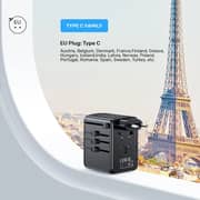 Unitek Universal Travel Adapter Black - P1121ABK01