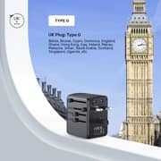 Unitek Universal Travel Adapter Black - P1121ABK01