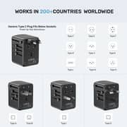 Unitek Universal Travel Adapter Black - P1121ABK01