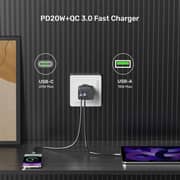 Unitek 20W Fast Wall Charger Black - P1124ABK01-UK