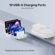 Unitek 10 Port USB Charging Station Cloud White - Y-2190D01-UK