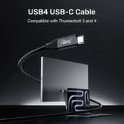 Unitek Durable USB4 USB-C Cable 2m Black - C14100ABK01-2M