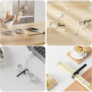 Unitek FlexiTie Reusable Cable Tie Organizer 5pcs Grey/Black - OT1095A03
