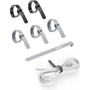 Unitek FlexiTie Reusable Cable Tie Organizer 5pcs Grey/Black - OT1095A03