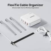 Unitek FlexiTie Reusable Cable Tie Organizer 5pcs Grey/Black - OT1095A03
