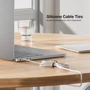 Unitek FlexiTie Reusable Cable Tie Organizer 5pcs Grey/Black - OT1095A03