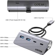 Unitek uHUB Q4 4-in-1 USB-C Hub - H1337AGY01
