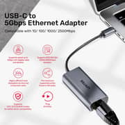 Unitek 5Gbps USB-C to RJ45 Ethernet 15cm Space Grey - U1343AGY01