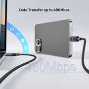 Unitek 60W Braided USB-C to USB-C Cable 3m Black - C14158ABK01-3M