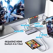 Unitek 4 In 1 Out 4K HDMI/ USB-C Switch - V1313AGY01-UK