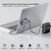 Unitek Magnetic SD/Micro SD Card Reader with 6-in-1 Hub - S1244CGY01