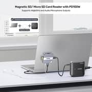 Unitek Magnetic SD/Micro SD Card Reader with 6-in-1 Hub - S1244CGY01