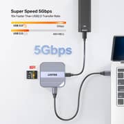 Unitek Magnetic SD/Micro SD Card Reader with 6-in-1 Hub - S1244CGY01