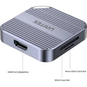 Unitek Magnetic SD/Micro SD Card Reader with 6-in-1 Hub - S1244CGY01