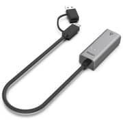 Unitek Hybrid USB-C / USB-A to 2.5G Gigabit Ethernet Adapter 30cm Space Grey - U1313CGY01