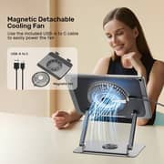 Unitek 360° Adjustable Laptop Stand With Cooling Fan Silver - OT1098AGY01