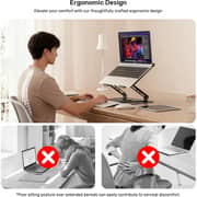 Unitek 360° Adjustable Laptop Stand With Cooling Fan Silver - OT1098AGY01