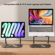 Unitek 360° Adjustable Laptop Stand With Cooling Fan Silver - OT1098AGY01