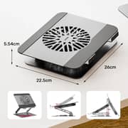 Unitek 360° Adjustable Laptop Stand With Cooling Fan Silver - OT1098AGY01