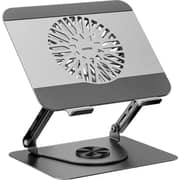 Unitek 360° Adjustable Laptop Stand With Cooling Fan Silver - OT1098AGY01