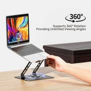 Unitek 360° Adjustable Laptop Stand With Cooling Fan Silver - OT1098AGY01