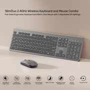 Unitek SlimDuo Wireless Keyboard And Mouse Space Grey - T054AGY01-US-AR