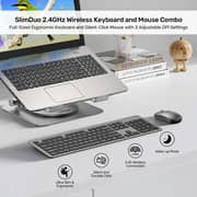Unitek SlimDuo Wireless Keyboard And Mouse Space Grey - T054AGY01-US-AR