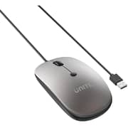 Unitek SlimTrack Wired Optical Mouse 1.5m Space Grey - T060BGY01