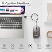 Unitek SlimTrack Wired Optical Mouse 1.5m Space Grey - T060BGY01